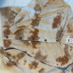 Nude tye dye cardigan